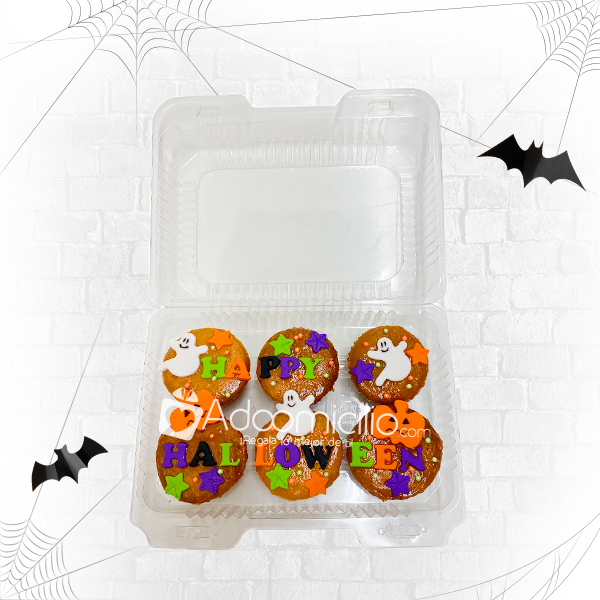 Cupcakes Halloween Por 6 Sabor Naranja A Domicilio En Cali