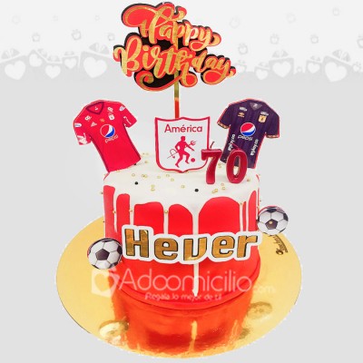 Torta Temática América de Cali Camisetas  Pedido Solicitado Con 4 Días De Anticipación 