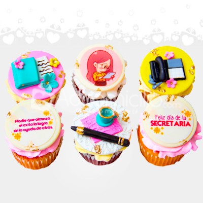 Cupcakes X6 Para El Día De La Secretaria A Domicilio En Medellín Pedido Con 2 Días De Anticipación 