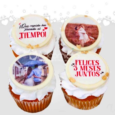 Cupcakes De Aniversario X4 A Domicilio En Medellín Pedido Con 2 Días De Anticipación 