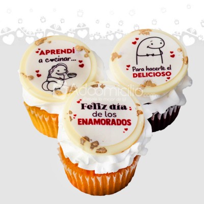 Cupcakes X3 Para San Valentín A Domicilio En Medellín Pedido Con Dos Días De Anticipación 