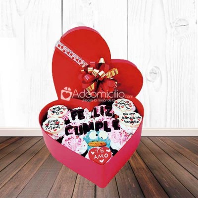 Regalos amor y amistad Medellín Cupcakes x 12 unds Te amo Pedido Con Dos Dias De Anticipación