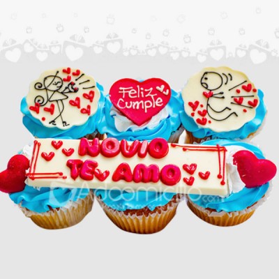 Regalos amor y amistad Medellín Cupcakes x 6 Unds Felices Meses Pedido Con Dos Dias De Anticipación