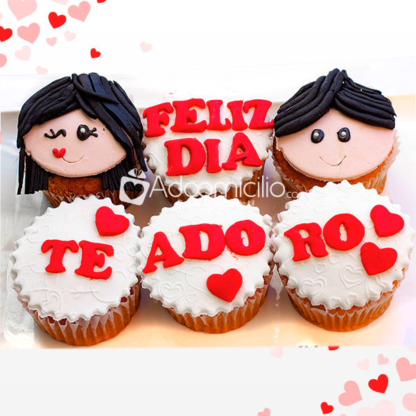 Cupcakes Te Adoro Caritas San Valentin Pedido Con Dos Dias De Anticipación A Domicilio En Medellin