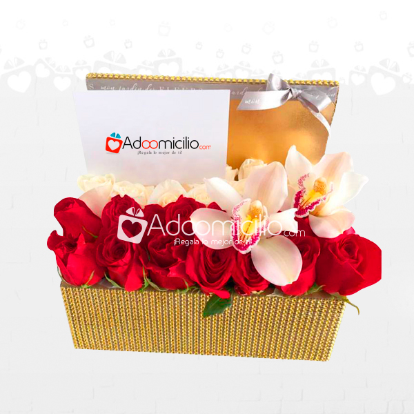 Gold Roses Caja De Rosas A Domicilio En Barranquilla