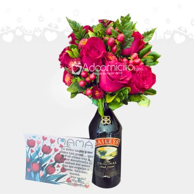 Regalo Para El Día De La Madre Con Rosas Y Baileys A Domicilio En Bogotá Pedido Con Un Día De Anticipación 