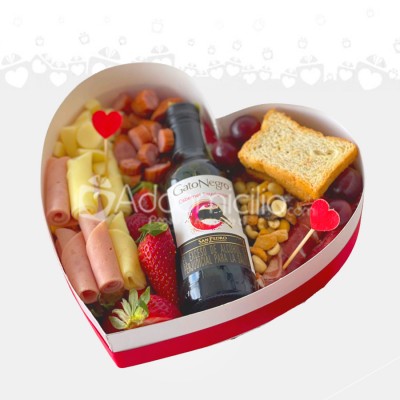 Desayuno Sorpresa Caja De Corazón Con Vino a Domicilio Armenia Pedido Con 1 Dia De Anticipación 